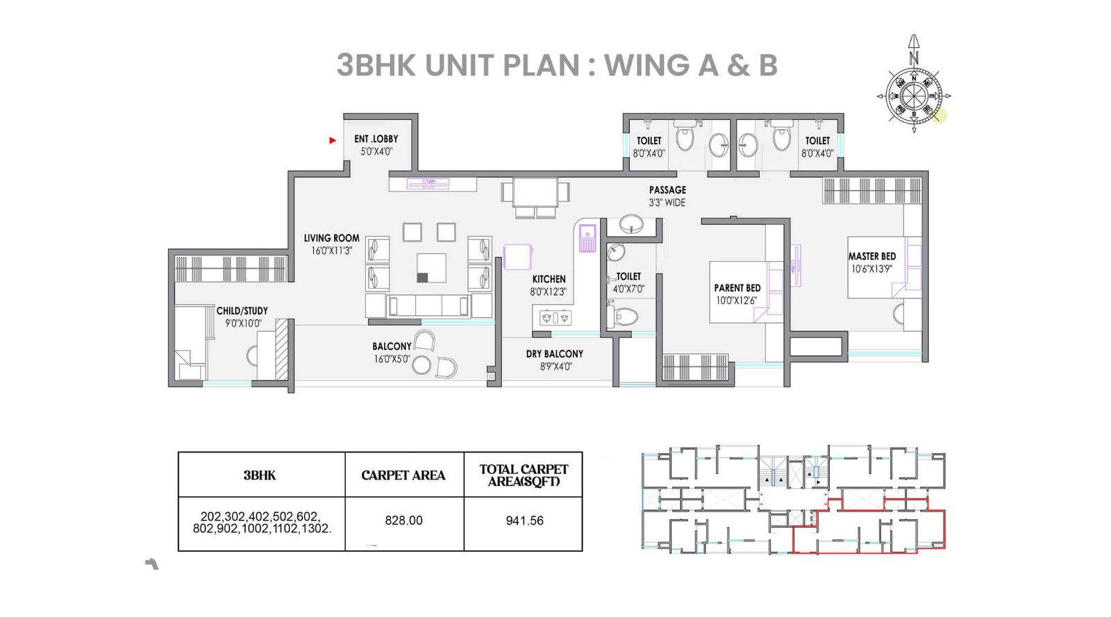 Adya-Alcove--Floor-Plan-Wing-A&B-3-BHK-942-SQFT